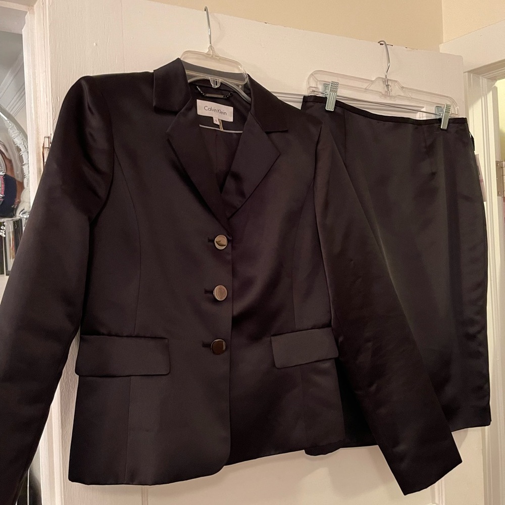 Black Calvin Klein Skirt Suit